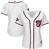 Women Nationals Blank White 2019 World Series Champions Cool Base Jersey,baseball caps,new era cap wholesale,wholesale hats